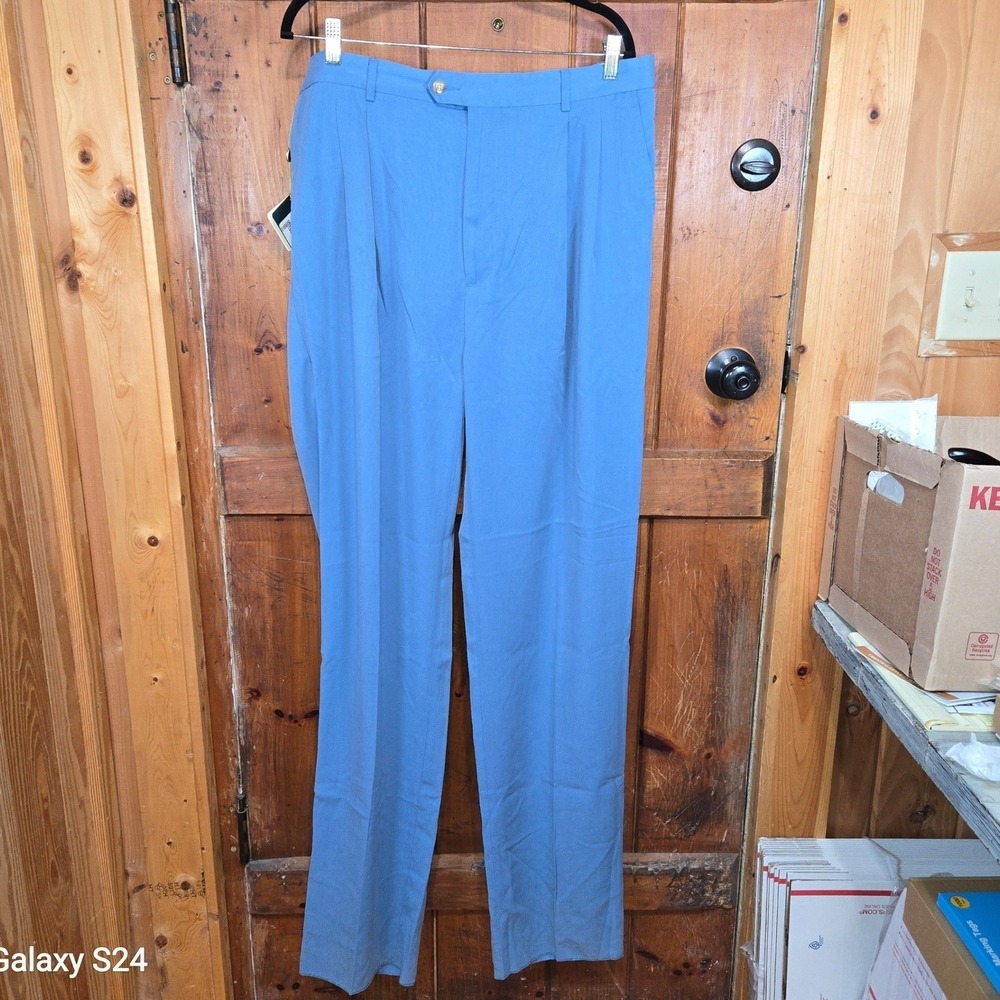 Bobby Jones Collection‎ Mens Pleated Golf Pants Cornflower Blue Size 38